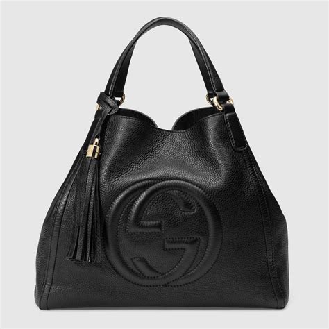 gucci large black bag|gucci black bag outlet.